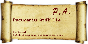 Pacurariu Atália névjegykártya
